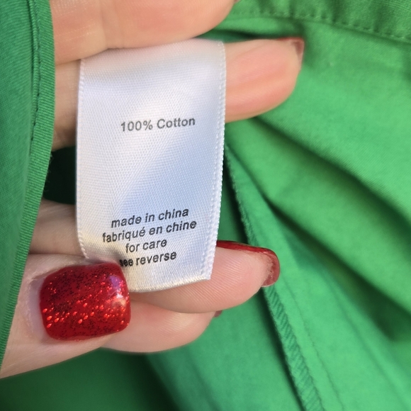 Ronny Kobo Green Wrap Tie Front Blouse French Cuffs - Picture 9 of 10